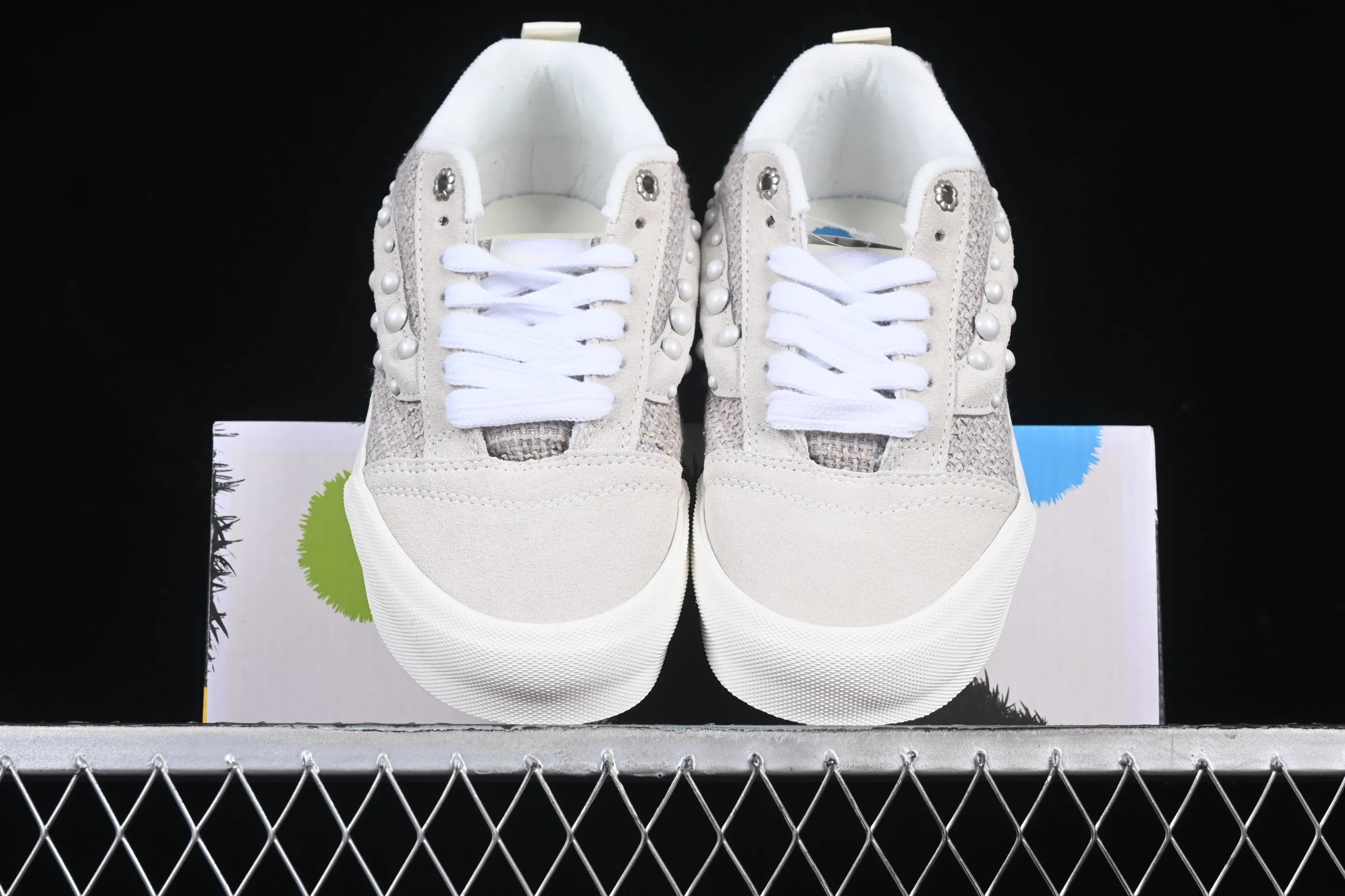 All categories Vans Vans series Vans Low Vans low-top Vans Knu Skool pearl white gray low-top casual sneakers VN0007QDBGE